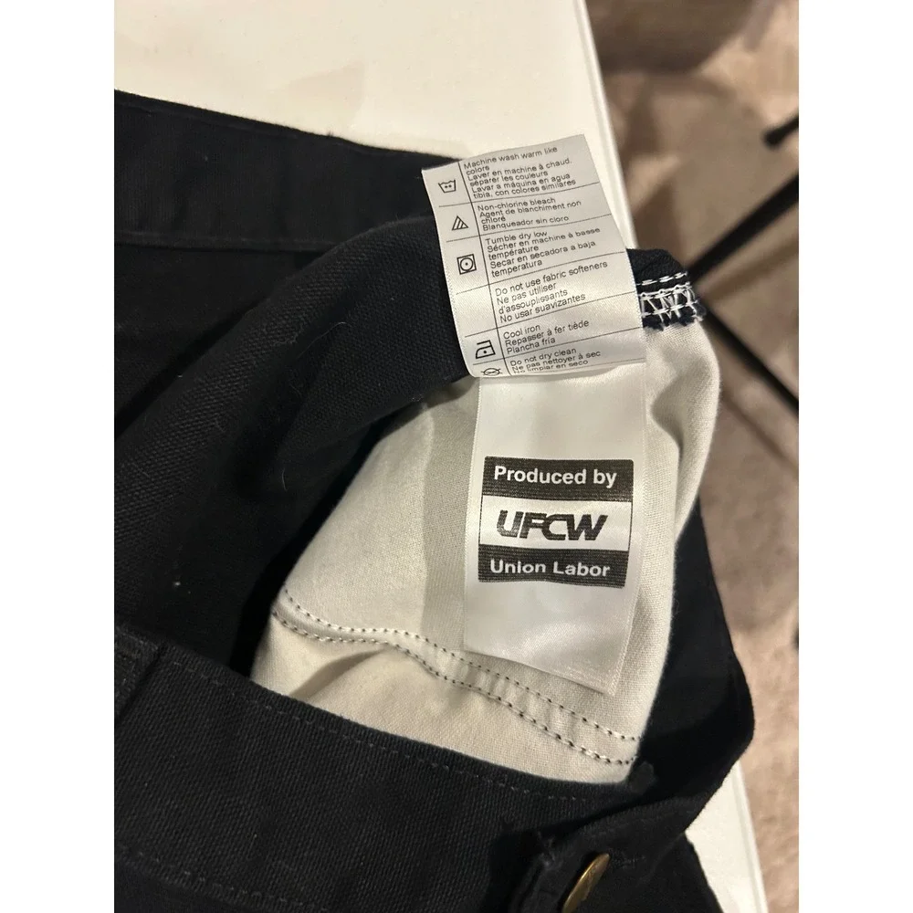 Carhartt B136 BLK Men's 36x34 Double Knee Canvas Duck Pants Loose Fit Black EUC